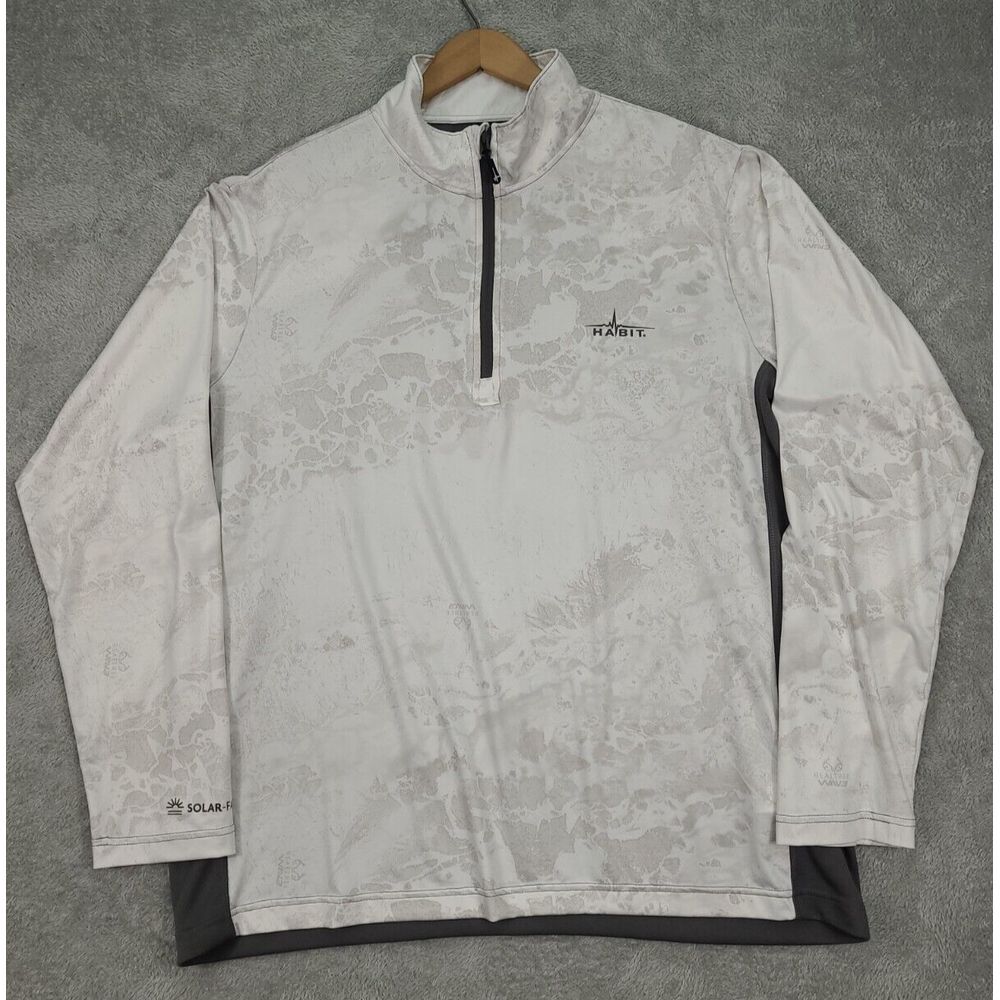 HABIT Men's Black Fork Mountain Trail 1/4‎ Zip Performance Layer  Sz XL Realtree